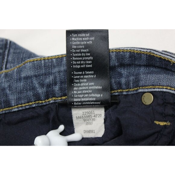 Paige Lennox Slim Jeans Men’s 34 Dark Wash Stretch Denim‎ Straight Leg - Picture 10 of 12